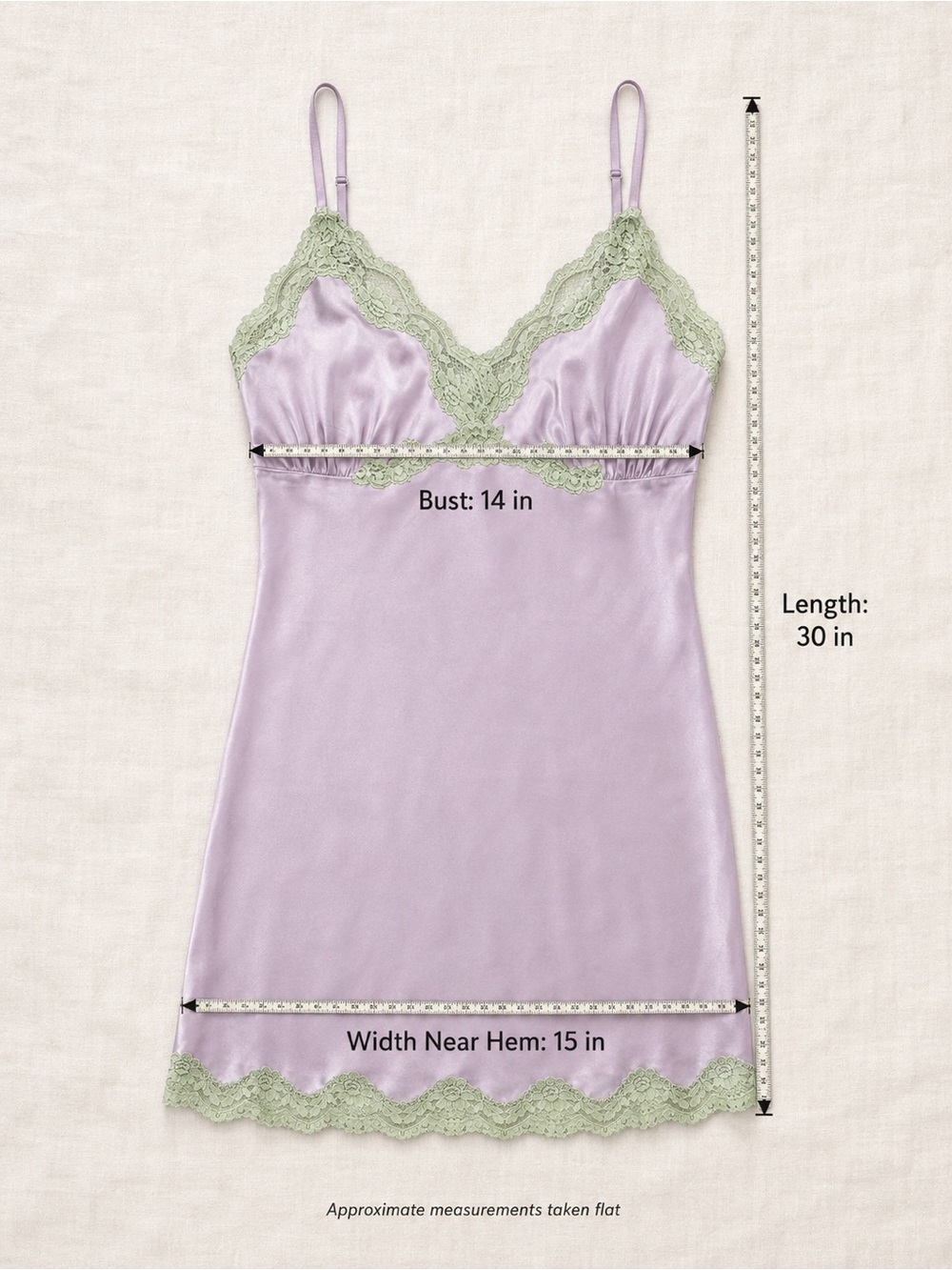 NWT Gold Hawk 100% Silk Lace Chemise Purple Haze XS GH507 - Picture 7 of 11
